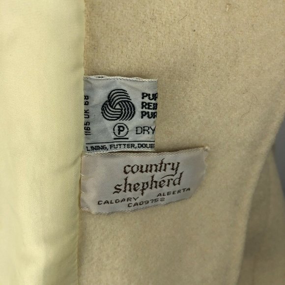 Vintage Eastex Wool Overcoat Top Coat Cream Womens Medium - Picture 3 of 7